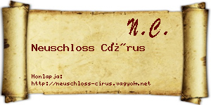 Neuschloss Círus névjegykártya
